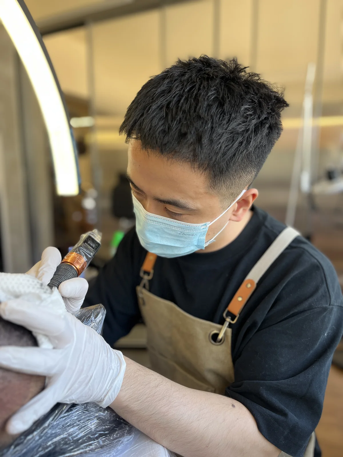 雷势北京店 SMP 纹发实拍:仪器与施作动作细节